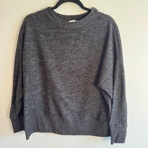 Gray Knit Sweater Cozy Soft Crewneck Boutique Cherish XL